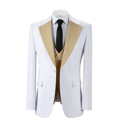 Bllmen Champagne 3 Pieces Mens Suit Notch Lapel Tuxedos ST011