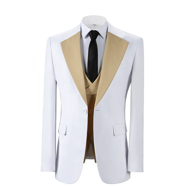 Bllmen Champagne 3 Pieces Mens Suit Notch Lapel Tuxedos ST011