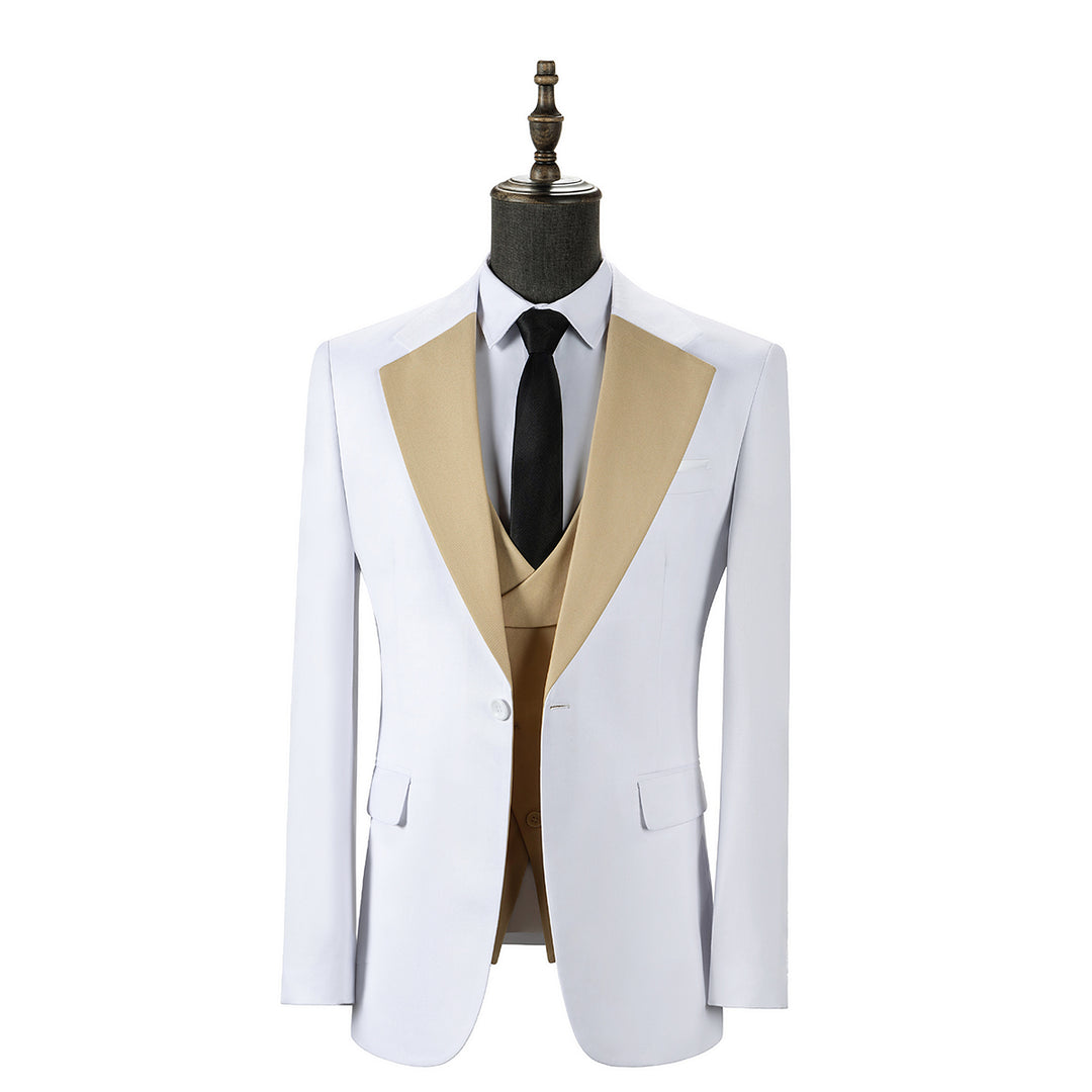 Bllmen Champagne 3 Pieces Mens Suit Notch Lapel Tuxedos ST011