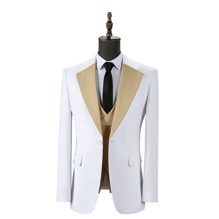 Bllmen Champagne 3 Pieces Mens Suit Notch Lapel Tuxedos ST011
