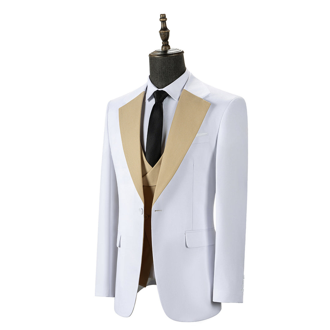 Bllmen Champagne 3 Pieces Mens Suit Notch Lapel Tuxedos ST011