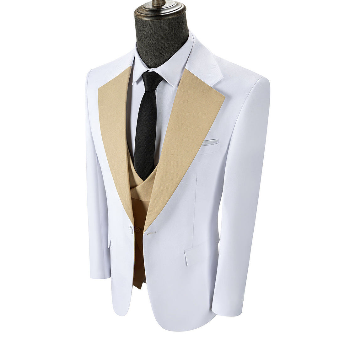 Bllmen Champagne 3 Pieces Mens Suit Notch Lapel Tuxedos ST011