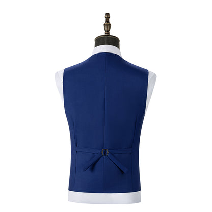 Bllmen Royal Blue 3 Pieces Mens Suit Notch Lapel Tuxedos ST011