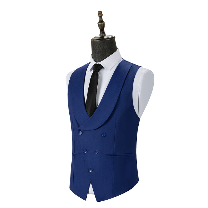 Bllmen Royal Blue 3 Pieces Mens Suit Notch Lapel Tuxedos ST011