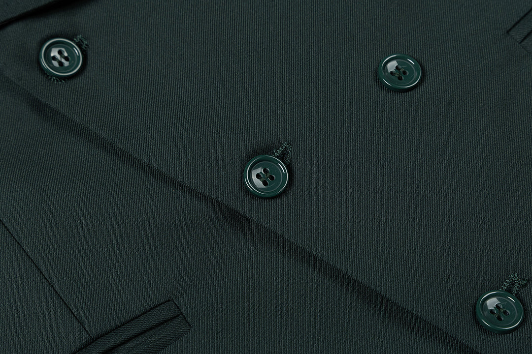 Bllmen Hunt Green 3 Pieces Mens Suit Notch Lapel Tuxedos ST011