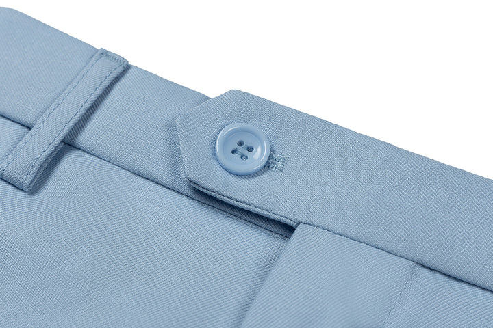 Bllmen Light Blue 3 Pieces Mens Suit Notch Lapel Tuxedos ST011