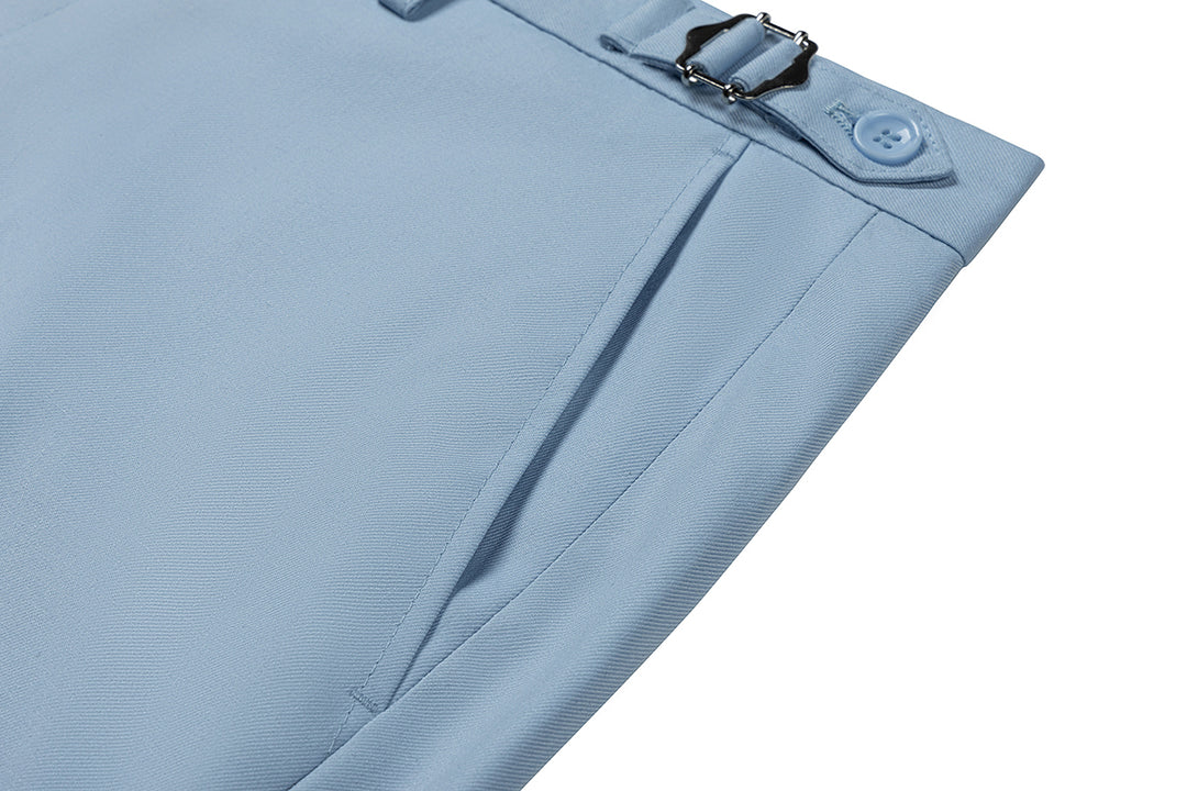 Bllmen Light Blue 3 Pieces Mens Suit Notch Lapel Tuxedos ST011