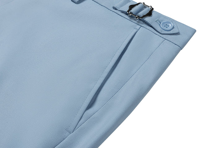 Bllmen Light Blue 3 Pieces Mens Suit Notch Lapel Tuxedos ST011