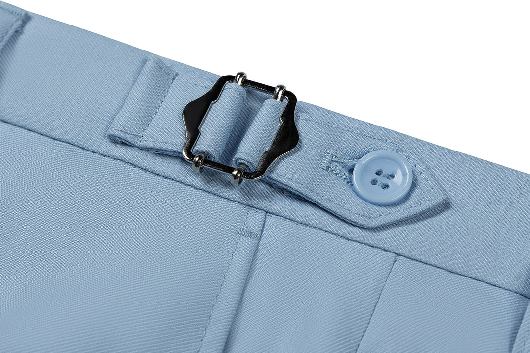 Bllmen Light Blue 3 Pieces Mens Suit Notch Lapel Tuxedos ST011