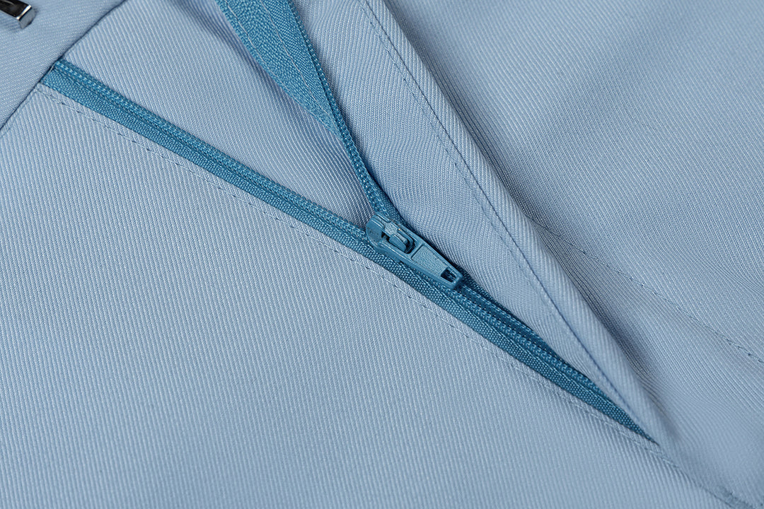 Bllmen Light Blue 3 Pieces Mens Suit Notch Lapel Tuxedos ST011