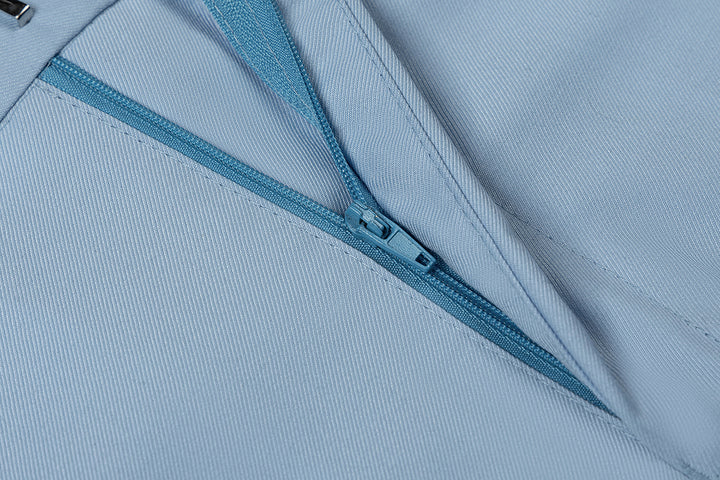 Bllmen Light Blue 3 Pieces Mens Suit Notch Lapel Tuxedos ST011