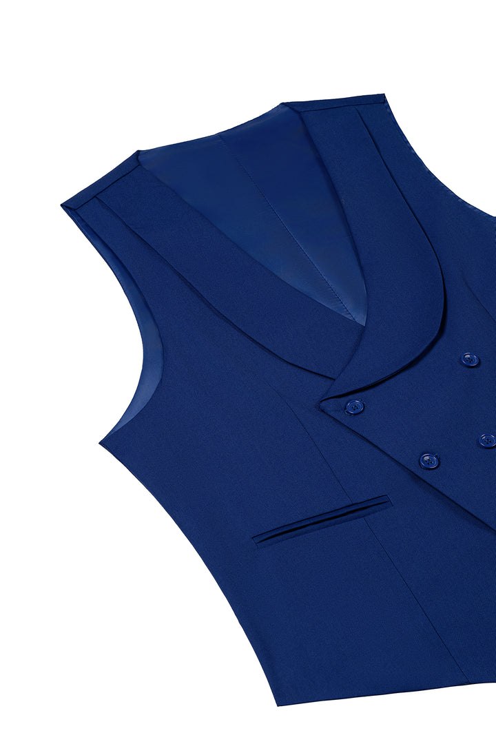 Bllmen Royal Blue 3 Pieces Mens Suit Notch Lapel Tuxedos ST011