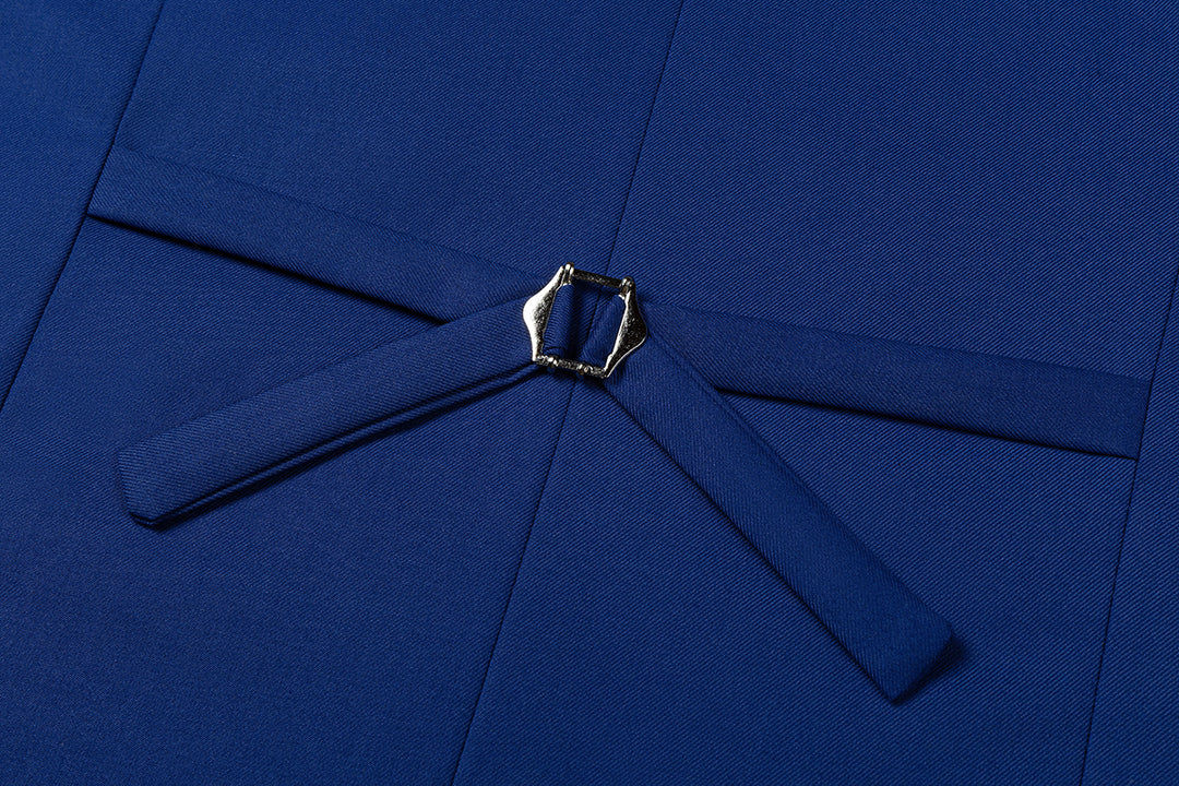 Bllmen Royal Blue 3 Pieces Mens Suit Notch Lapel Tuxedos ST011