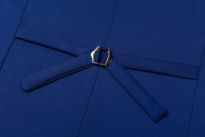 Bllmen Royal Blue 3 Pieces Mens Suit Notch Lapel Tuxedos ST011