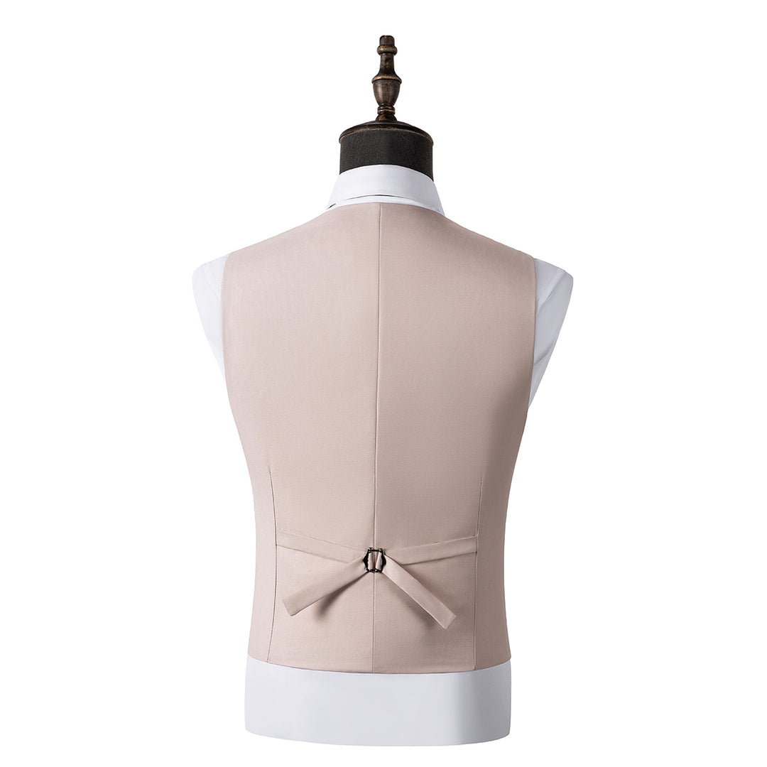 Bllmen Beige 3 Pieces Mens Suit Shawl Lapel Tuxedos ST004