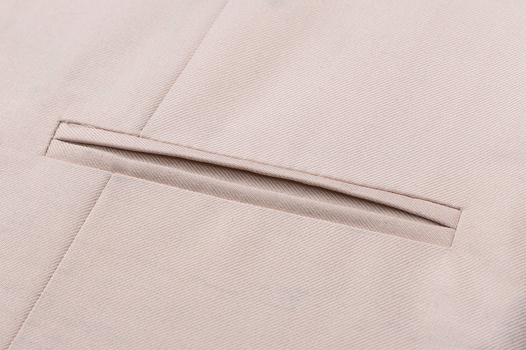 Bllmen Beige 3 Pieces Mens Suit Shawl Lapel Tuxedos ST004