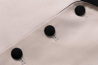 Bllmen Beige 3 Pieces Mens Suit Shawl Lapel Tuxedos ST004