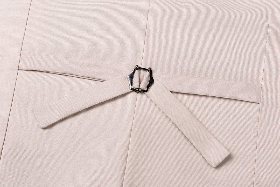 Bllmen Beige 3 Pieces Mens Suit Shawl Lapel Tuxedos ST004