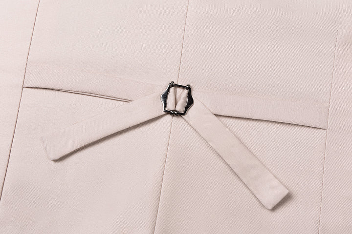 Bllmen Beige 3 Pieces Mens Suit Shawl Lapel Tuxedos ST004