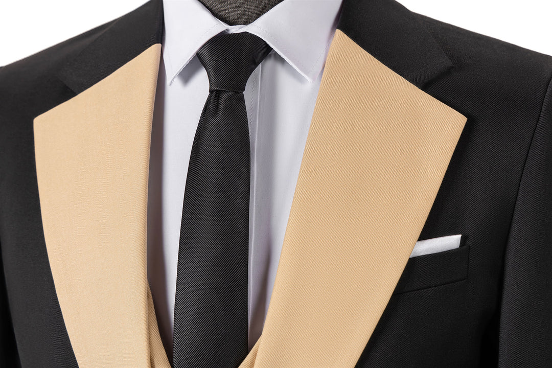 Bllmen Champagne Men's Suits 3 Pieces Notch Lapel Tuxedos ST001