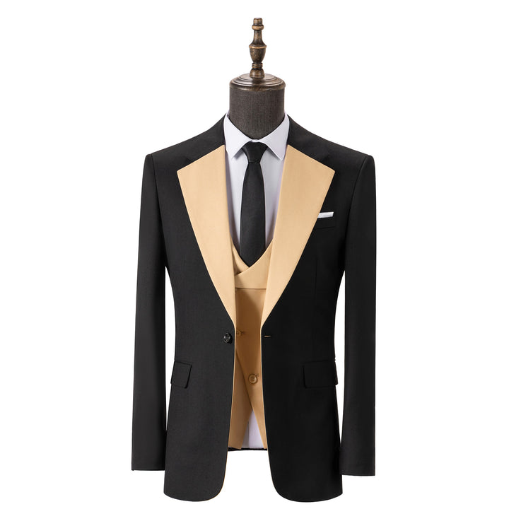 Bllmen Champagne Men's Suits 3 Pieces Notch Lapel Tuxedos ST001