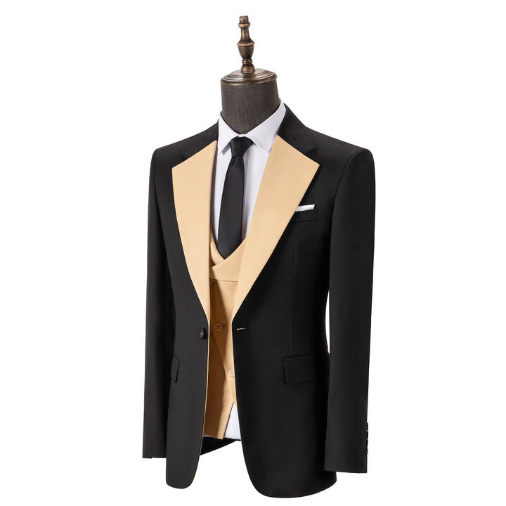 Bllmen Champagne Men's Suits 3 Pieces Notch Lapel Tuxedos ST001