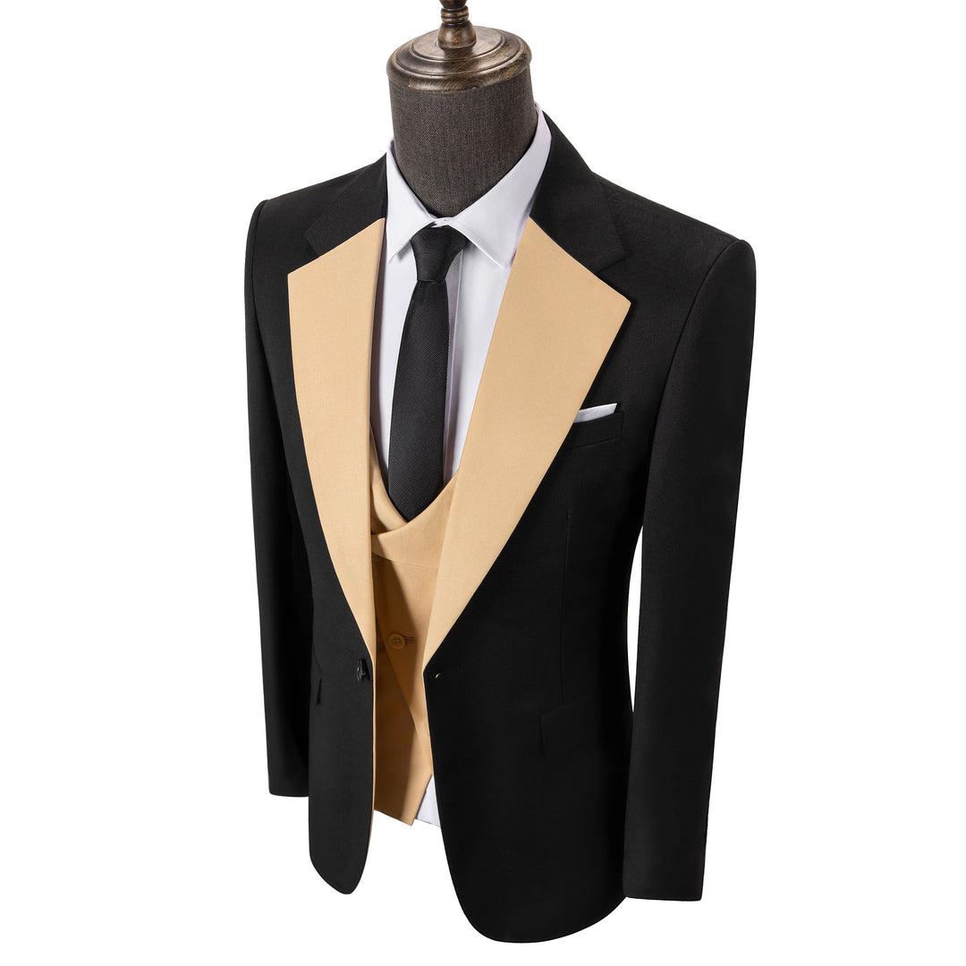 Bllmen Champagne Men's Suits 3 Pieces Notch Lapel Tuxedos ST001
