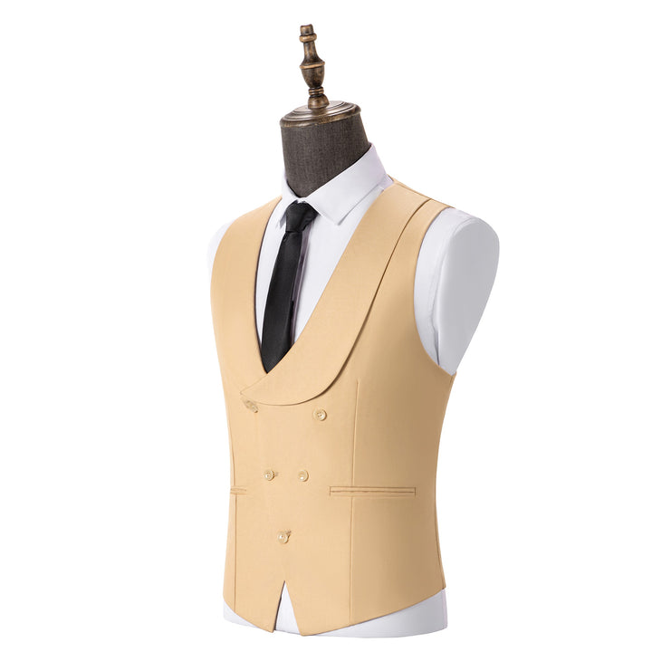 Bllmen Champagne Men's Suits 3 Pieces Notch Lapel Tuxedos ST001