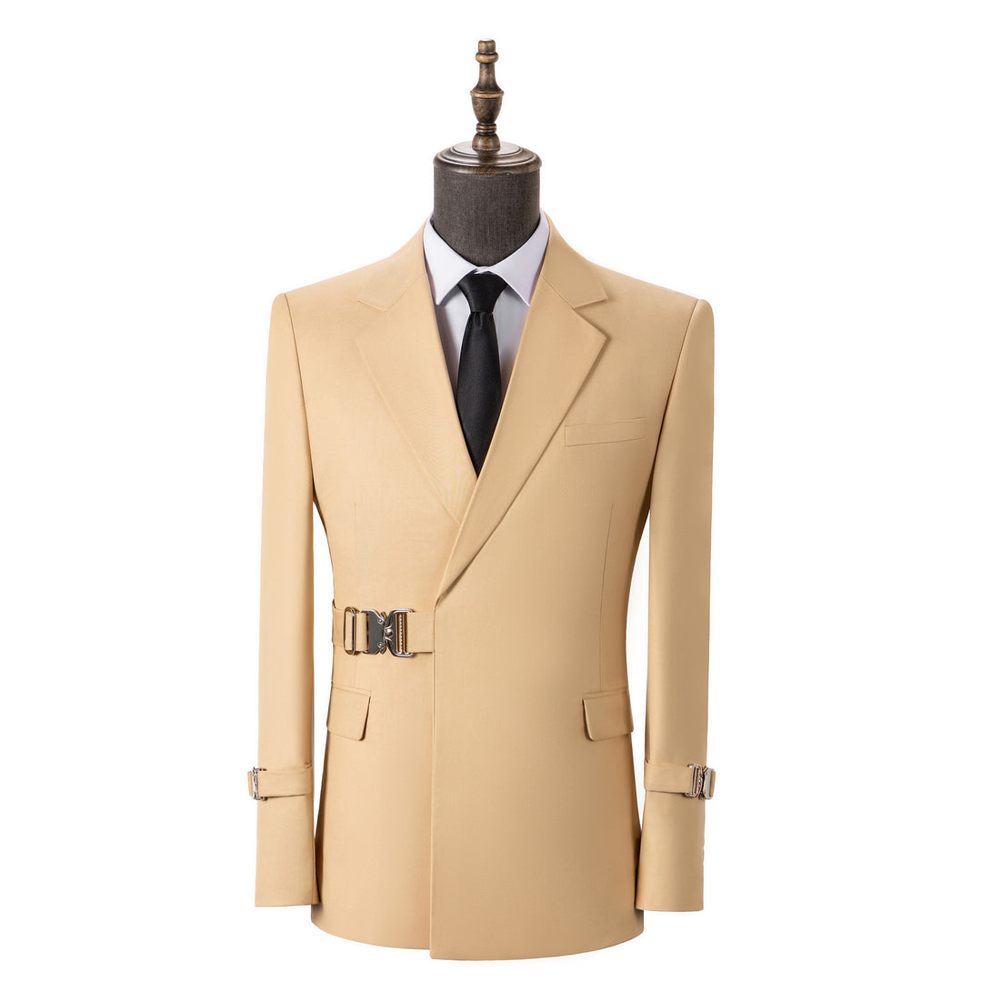 Bllmen Champagne 2 Pieces Mens Suit Notch Lapel Tuxedos ST014