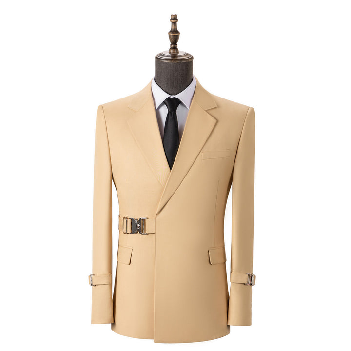 Bllmen Champagne 2 Pieces Mens Suit Notch Lapel Tuxedos ST014