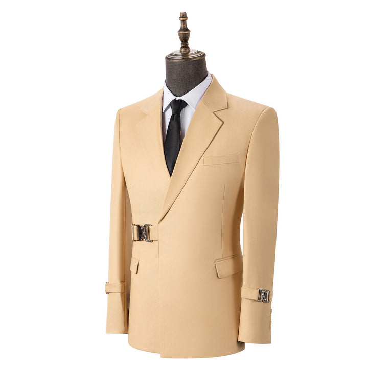 Bllmen Champagne 2 Pieces Mens Suit Notch Lapel Tuxedos ST014
