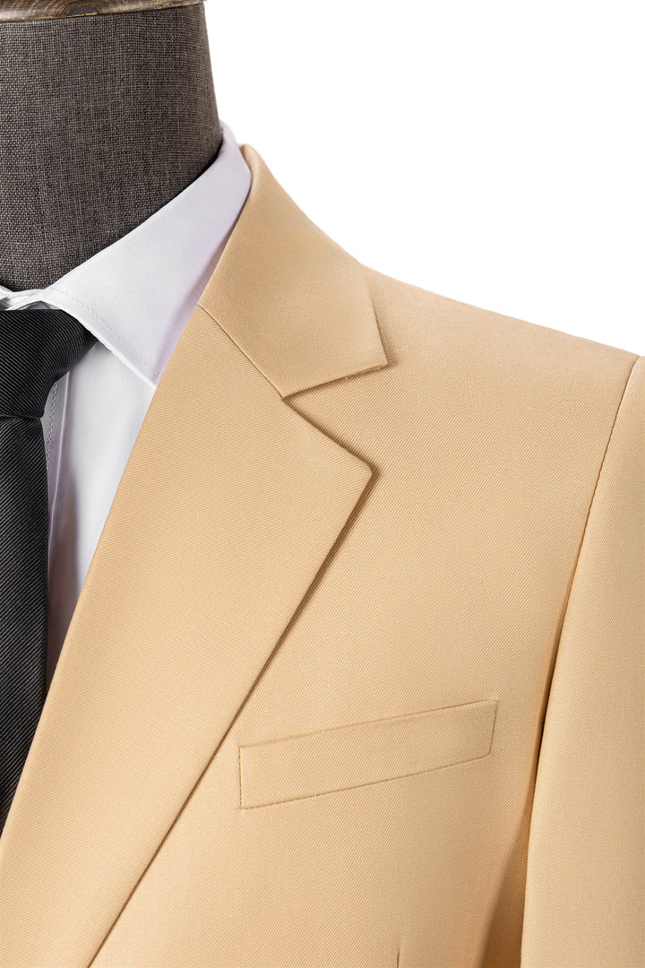 Bllmen Champagne 2 Pieces Mens Suit Notch Lapel Tuxedos ST014