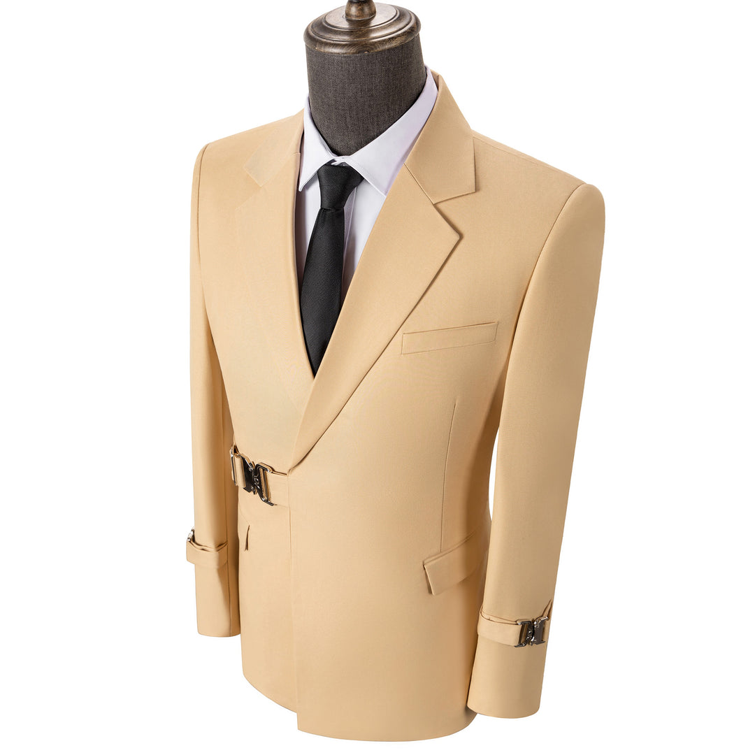 Bllmen Champagne 2 Pieces Mens Suit Notch Lapel Tuxedos ST014