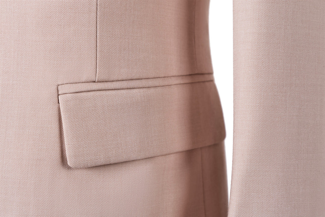 Bllmen Beige 3 Pieces Mens Suit Notch Lapel Tuxedos ST003