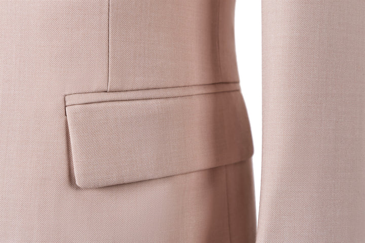 Bllmen Beige 3 Pieces Mens Suit Notch Lapel Tuxedos ST003