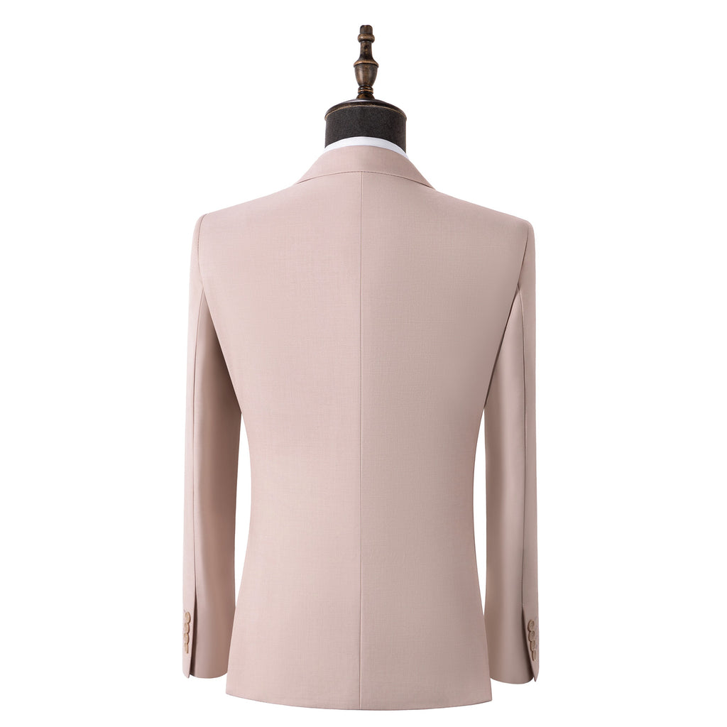 Bllmen Beige 3 Pieces Mens Suit Notch Lapel Tuxedos ST003