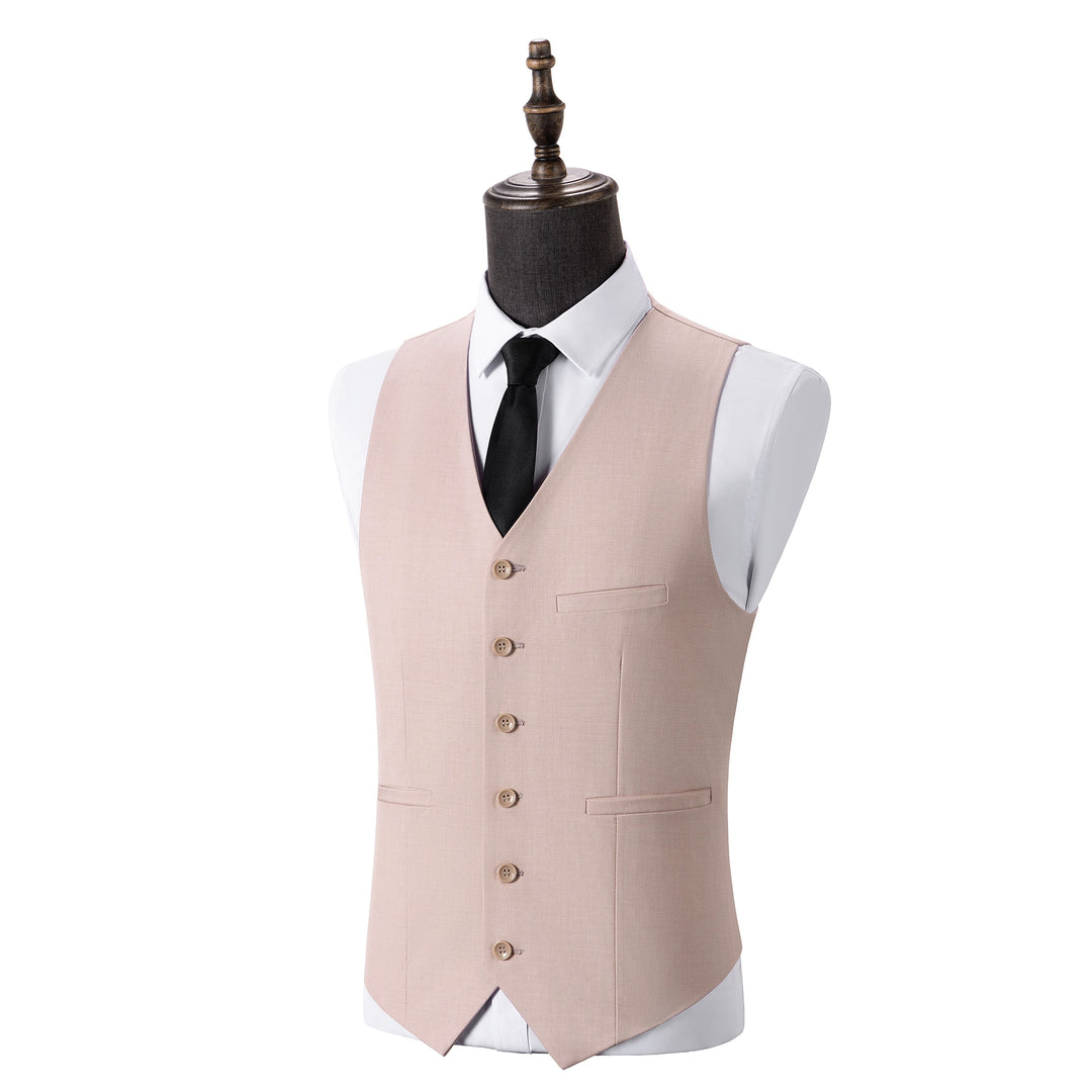 Bllmen Beige 3 Pieces Mens Suit Notch Lapel Tuxedos ST003