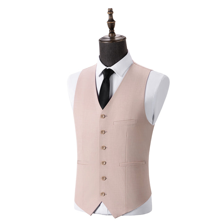 Bllmen Beige 3 Pieces Mens Suit Notch Lapel Tuxedos ST003