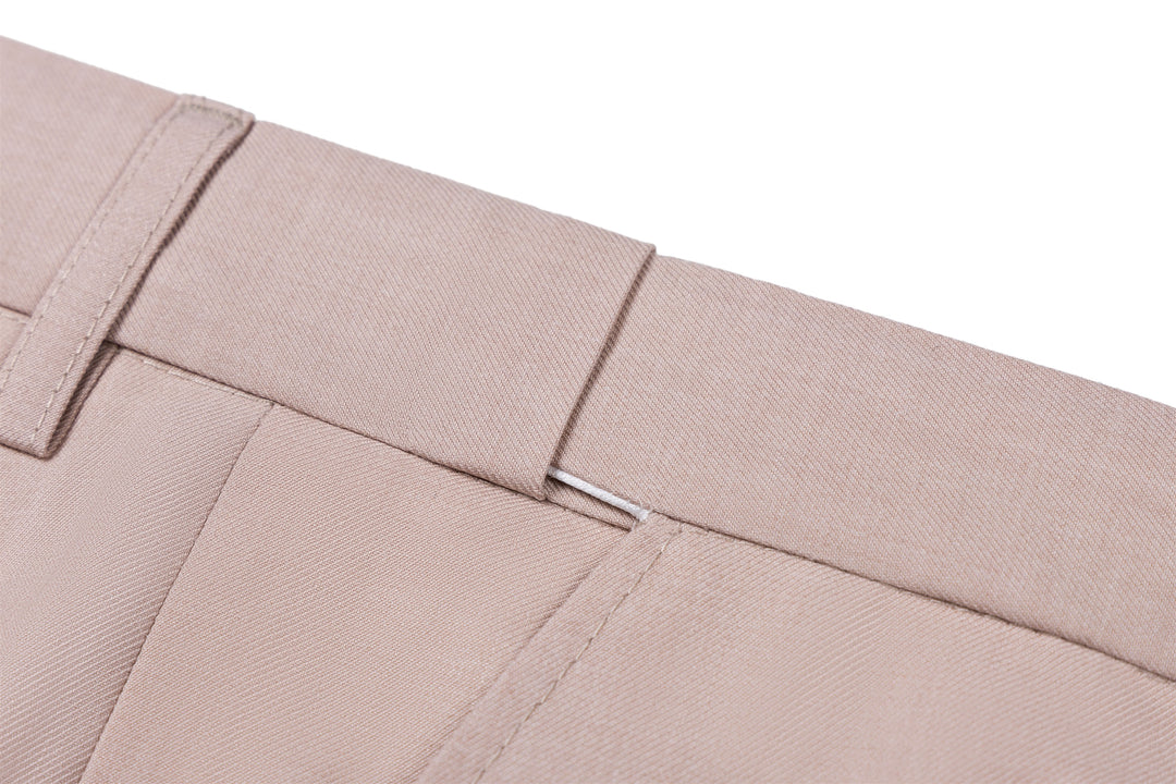 Bllmen Beige 2 Pieces Solid Peak Lapel Men's Suit ST002