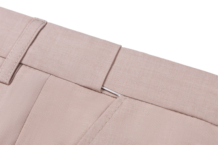 Bllmen Beige 2 Pieces Solid Peak Lapel Men's Suit ST002