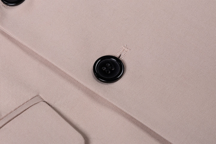 Bllmen Beige 2 Pieces Solid Peak Lapel Men's Suit ST002