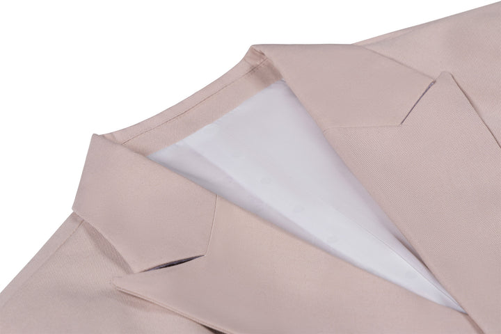 Bllmen Beige 2 Pieces Solid Peak Lapel Men's Suit ST002