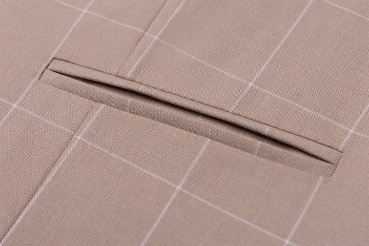 Bllmen Beige 3 Pieces Mens Suit Peak Lapel Tuxedos ST017