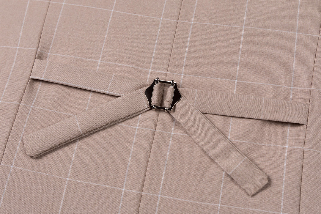 Bllmen Beige 3 Pieces Mens Suit Peak Lapel Tuxedos ST017