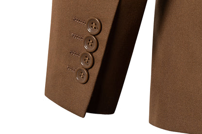 Bllmen Brown 3 Pieces Mens Suit Notch Lapel Tuxedos ST006