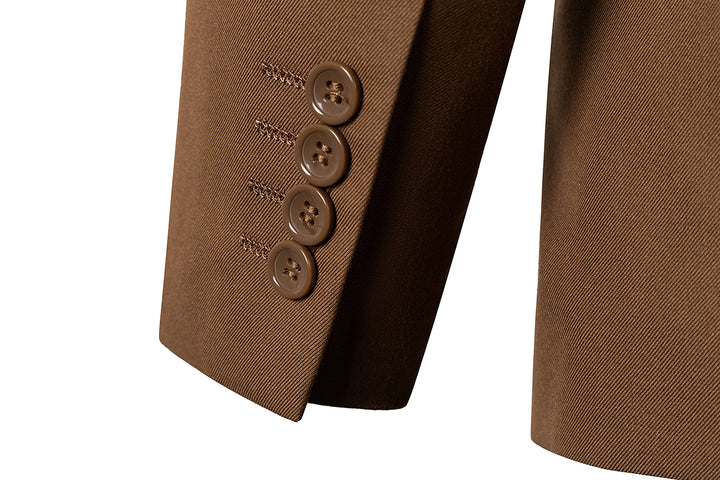 Bllmen Brown 3 Pieces Mens Suit Notch Lapel Tuxedos ST006