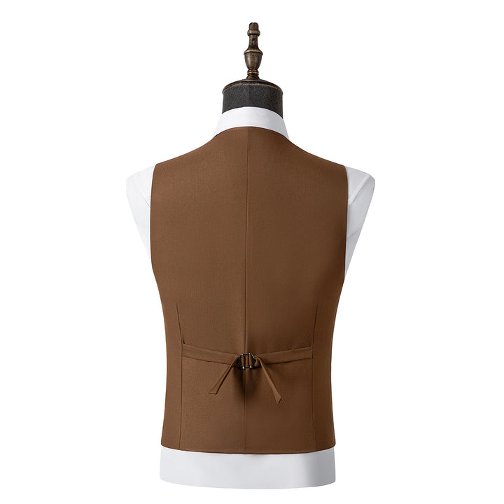 Bllmen Brown 3 Pieces Mens Suit Notch Lapel Tuxedos ST006