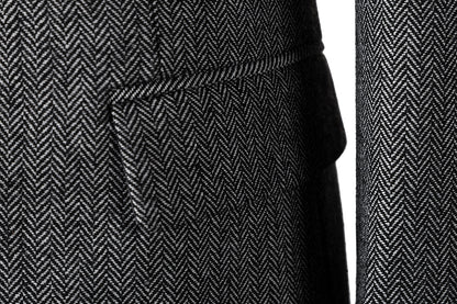 Bllmen Grey 3 Pieces Mens Suit Notch Lapel Tuxedos ST008