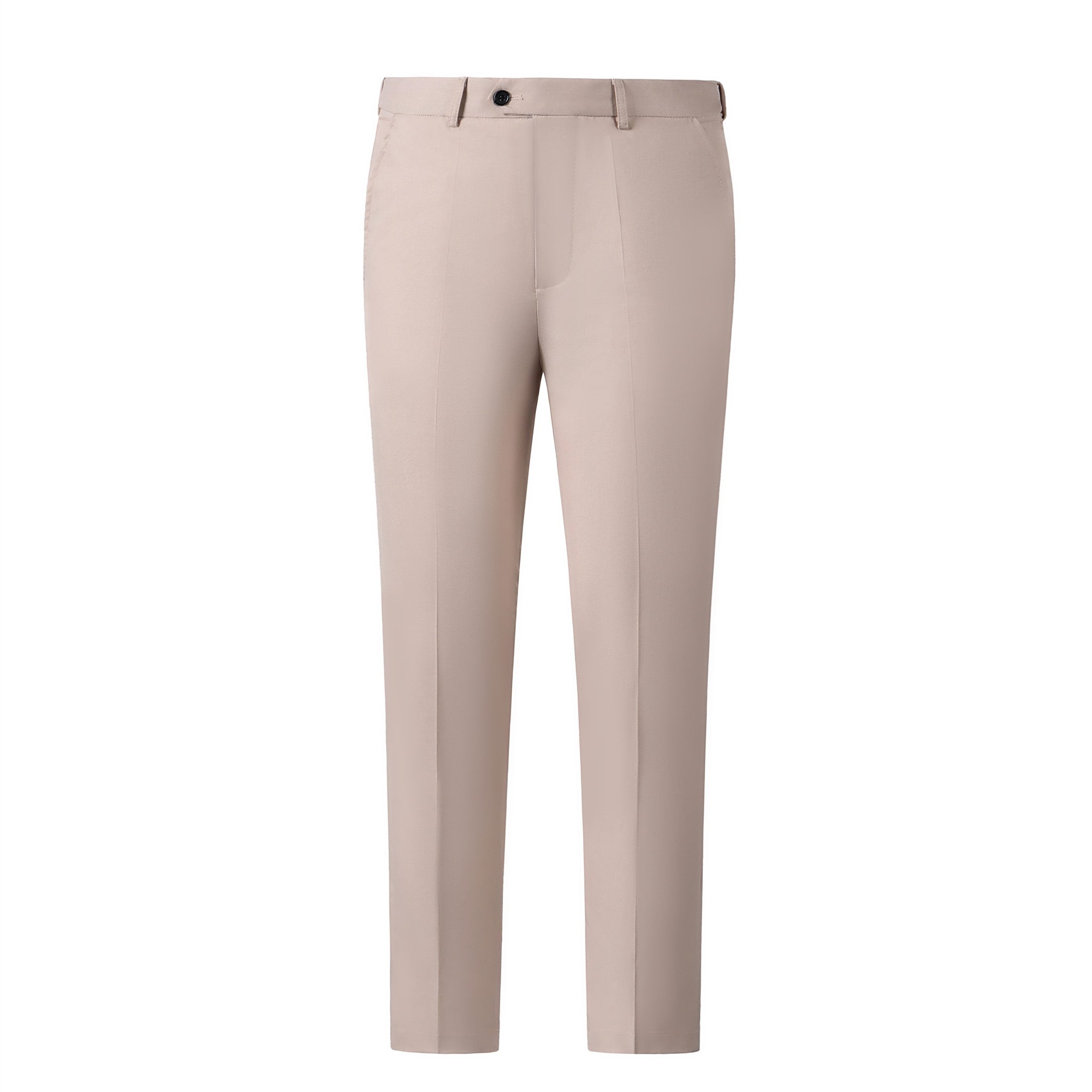 Bllmen Beige 2 Pieces Solid Peak Lapel Men's Suit ST002