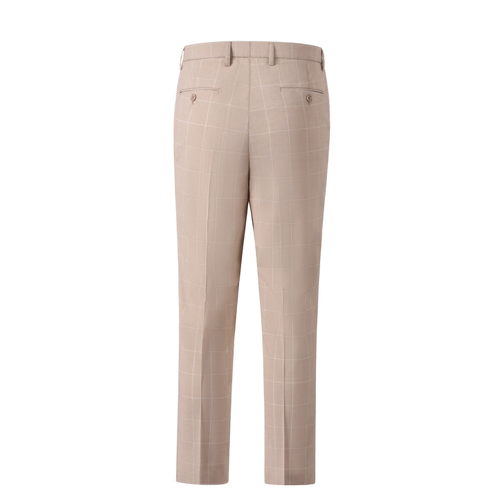 Bllmen Beige 3 Pieces Mens Suit Peak Lapel Tuxedos ST017